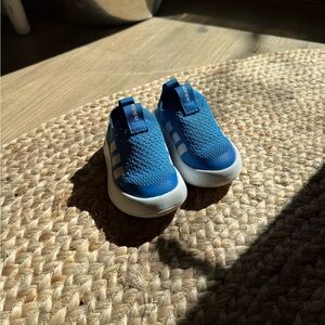 adidas Kids Blue Slip-On Sneakers with White Soles